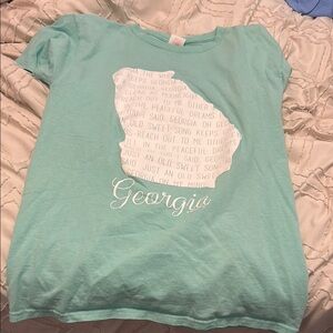 Kids Aqua Georgia Graphic Tee